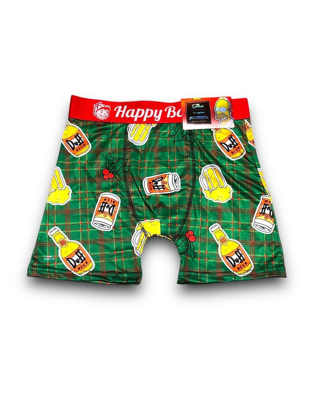 Happy Boxer Men's The Simpsons "Duff Beer" Boxer Briefs - Small